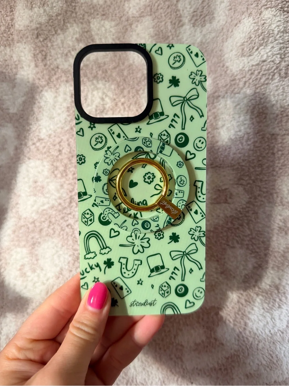Lucky Girl Stardust Snap iPhone 16 Pro Max and MagSafe Ring